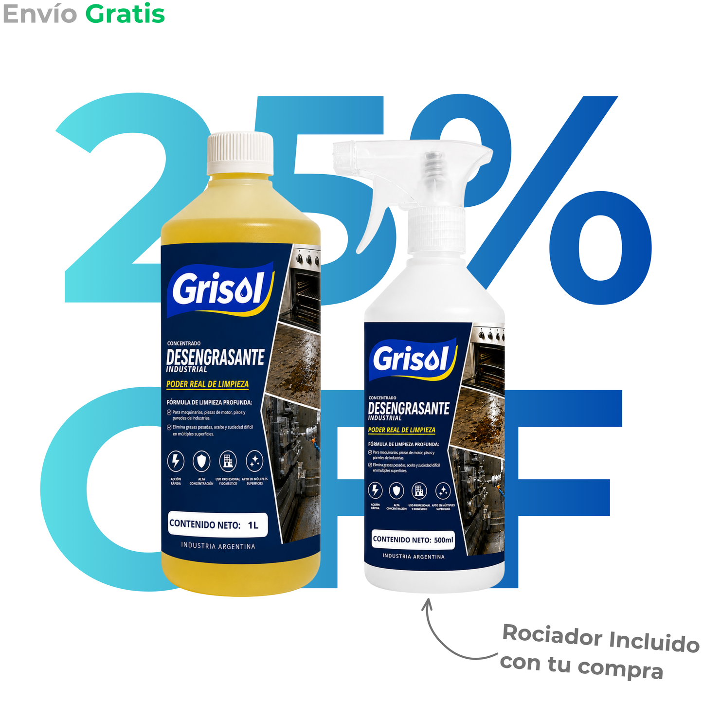 GRISOL Desengrasante Industrial Concentrado